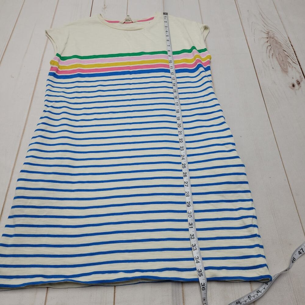Boden Leah striped T-Shirt dress rainbow popover cotton multicolor stripe - Picture 3 of 8